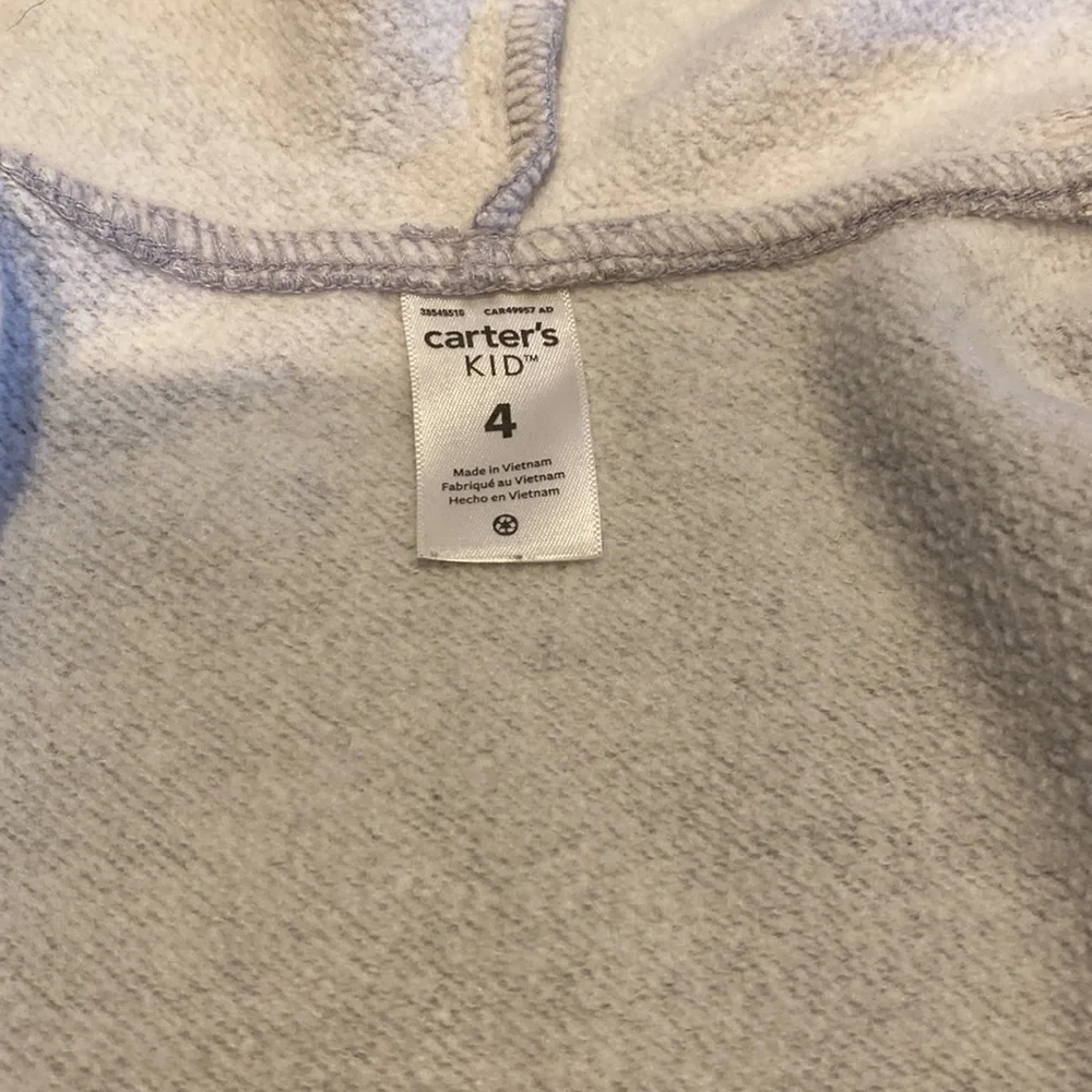 Carter's Reversible Heart Sequined Ash Gray Zip Hoodie
